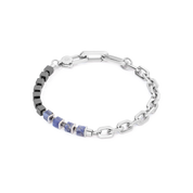 Unisex Armband Fusion link chain blau von COEUR DE LION