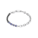 Unisex Armband Fusion link chain blau