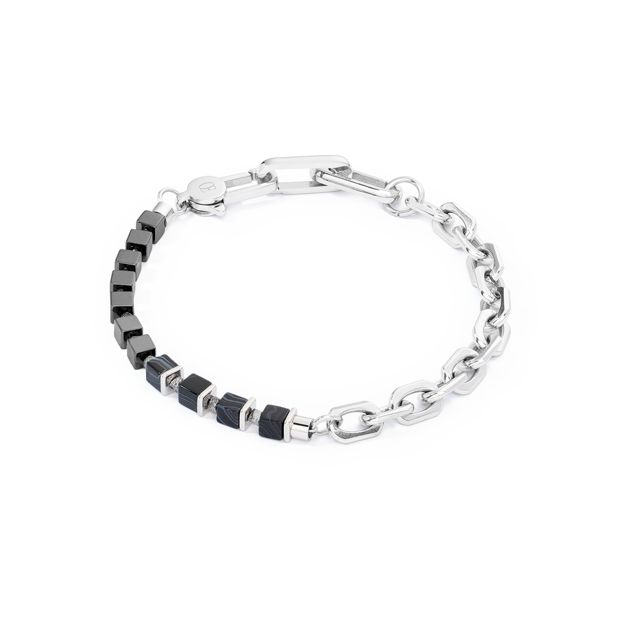 Unisex Armband Fusion link chain schwarz