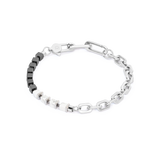 Unisex Armband Fusion link chain weiß