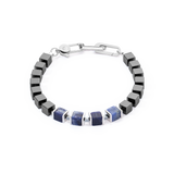 Unisex Armband precious cubes blau