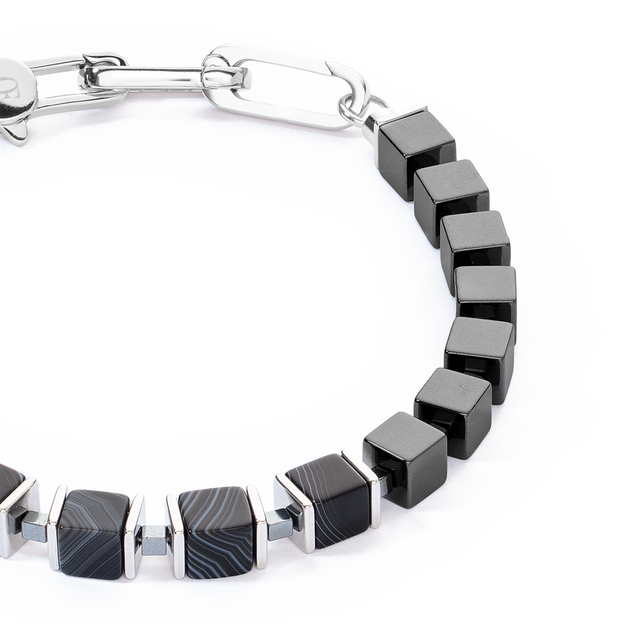 Unisex Armband precious cubes schwarz