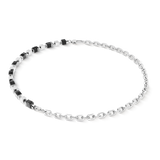 Halskette Precious Cubes Chain schwarz-silber