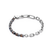 Armband Precious Fusion link chain braun-silber von COEUR DE LION