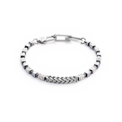 Armband Precious Cubes & Chain weiß-silber von COEUR DE LION