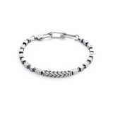 Armband Precious Cubes & Chain weiß-silber