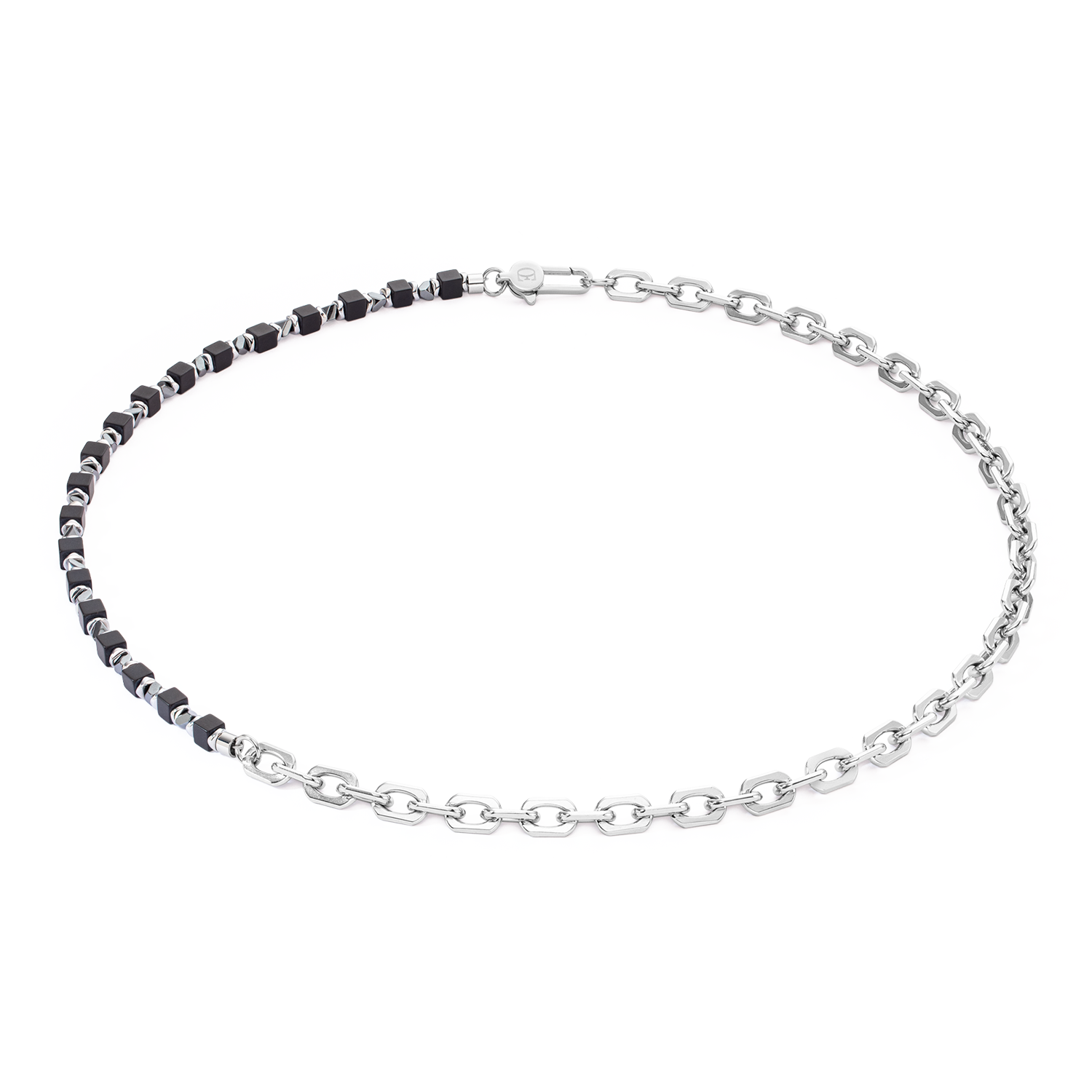 Halskette Cubes Fusion link chain schwarz