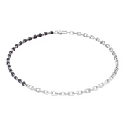 Halskette Cubes Fusion link chain schwarz von COEUR DE LION