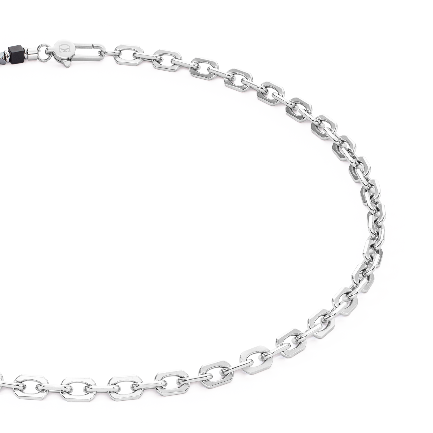 Halskette Cubes Fusion link chain schwarz