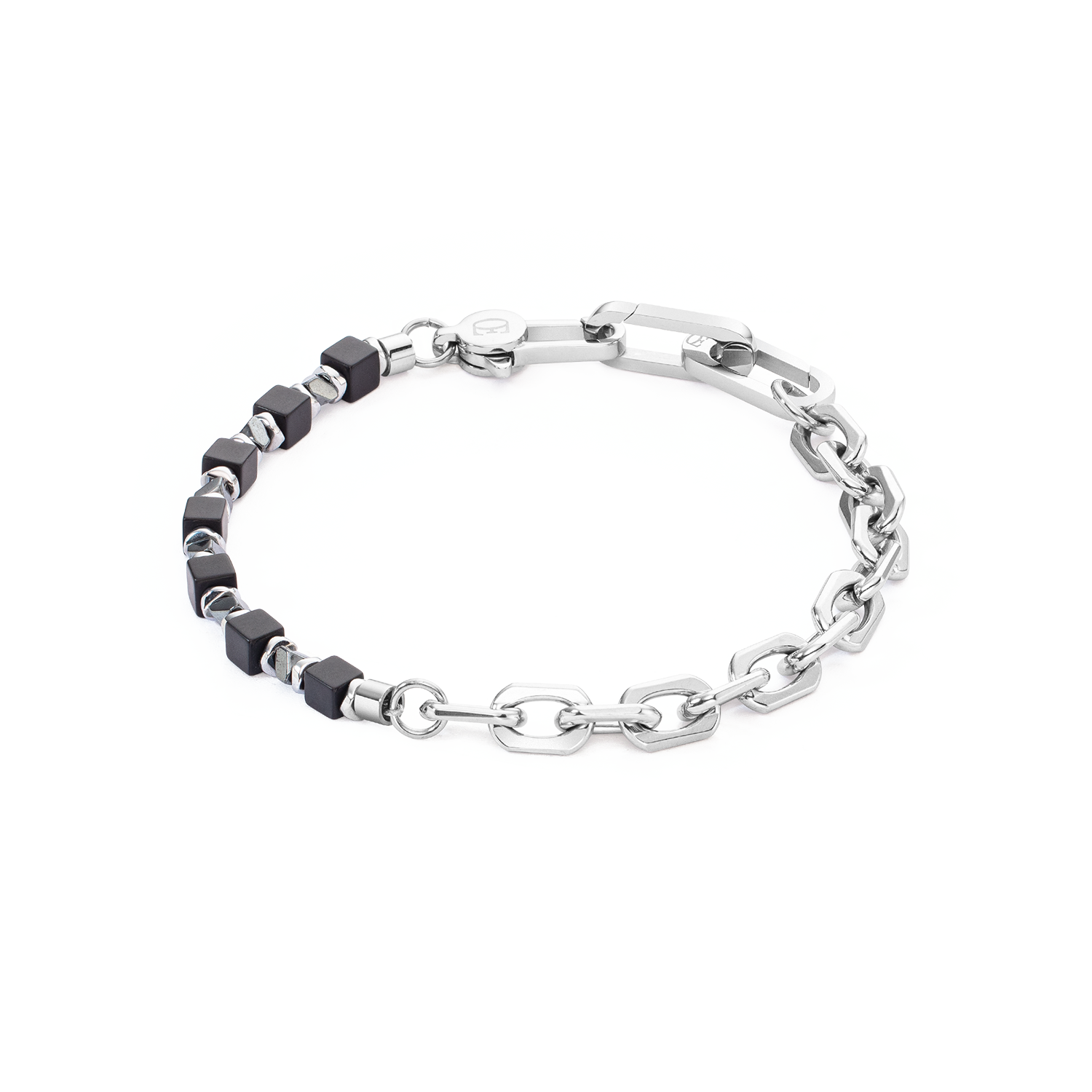 Armband Cubes Fusion link chain schwarz