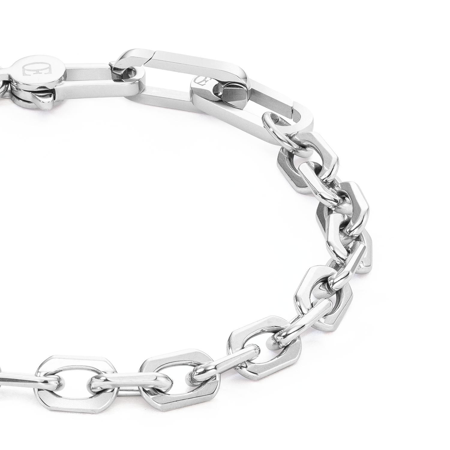 Armband Cubes Fusion link chain schwarz