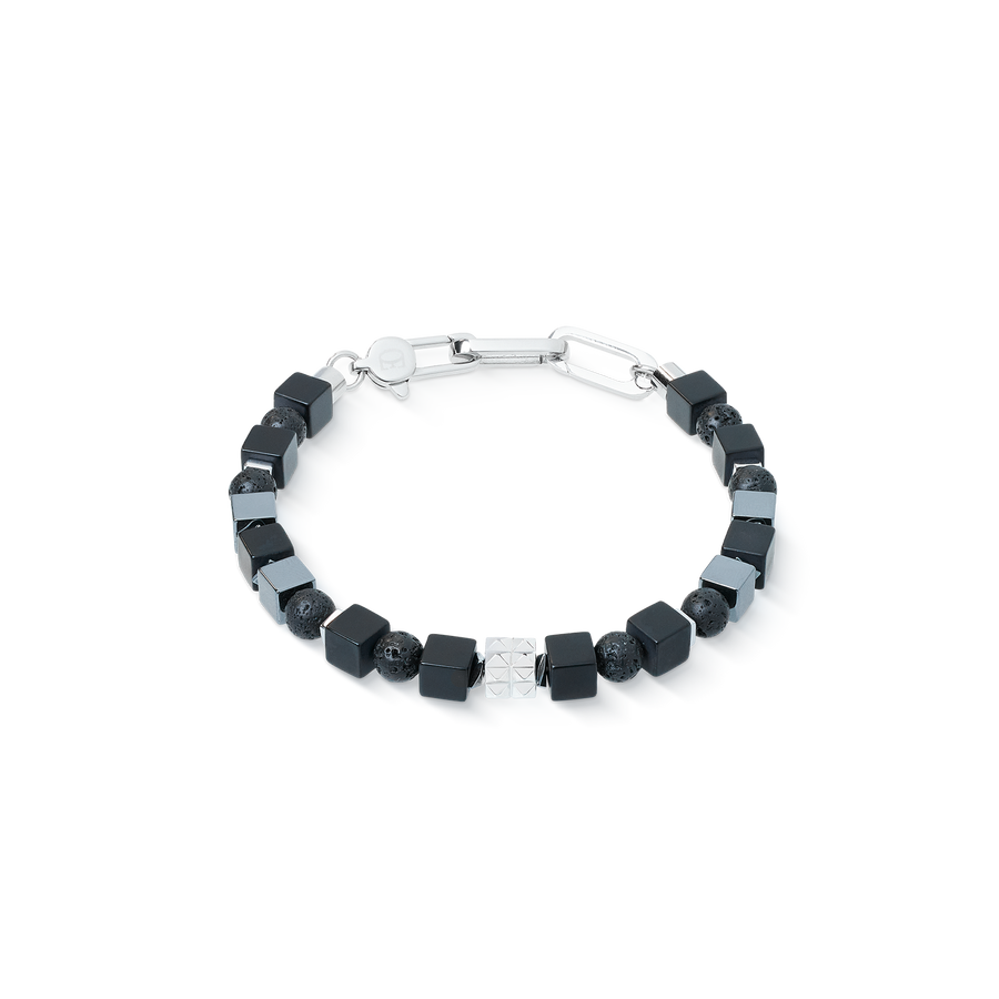 Armband Spikes Shape Mix schwarz-silber