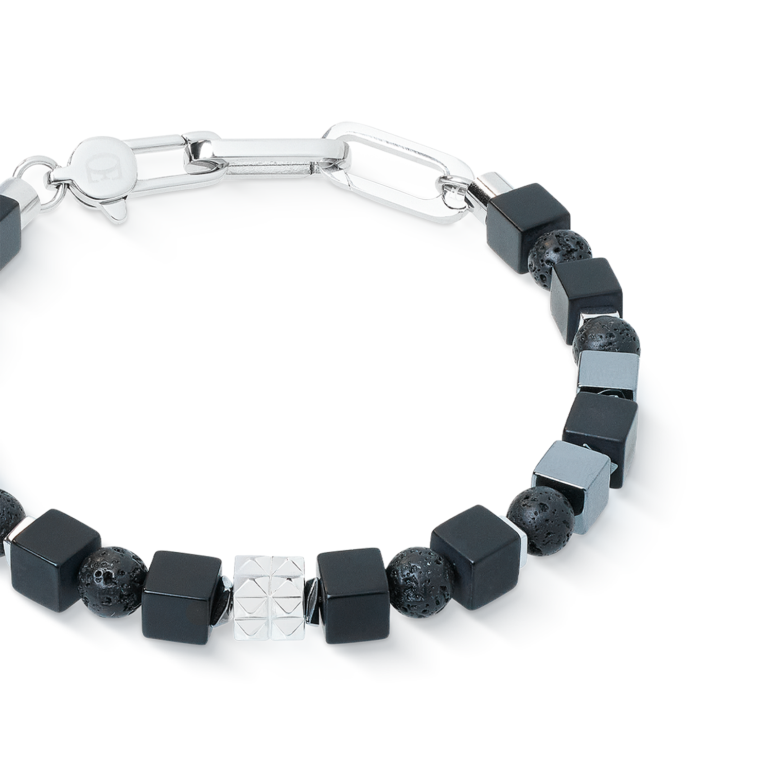 Armband Spikes Shape Mix schwarz-silber