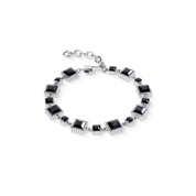 Armband Geometry Spinell und Edelstahl Silber-Schwarz von COEUR DE LION