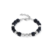 Armband Onyx Graphic Cubes aus Edelstahl von COEUR DE LION