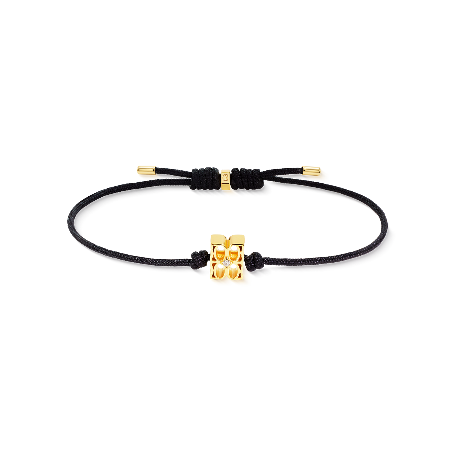 COEUR DE LION Fine Edition Signature Armband schwarz-gold – Frontansicht