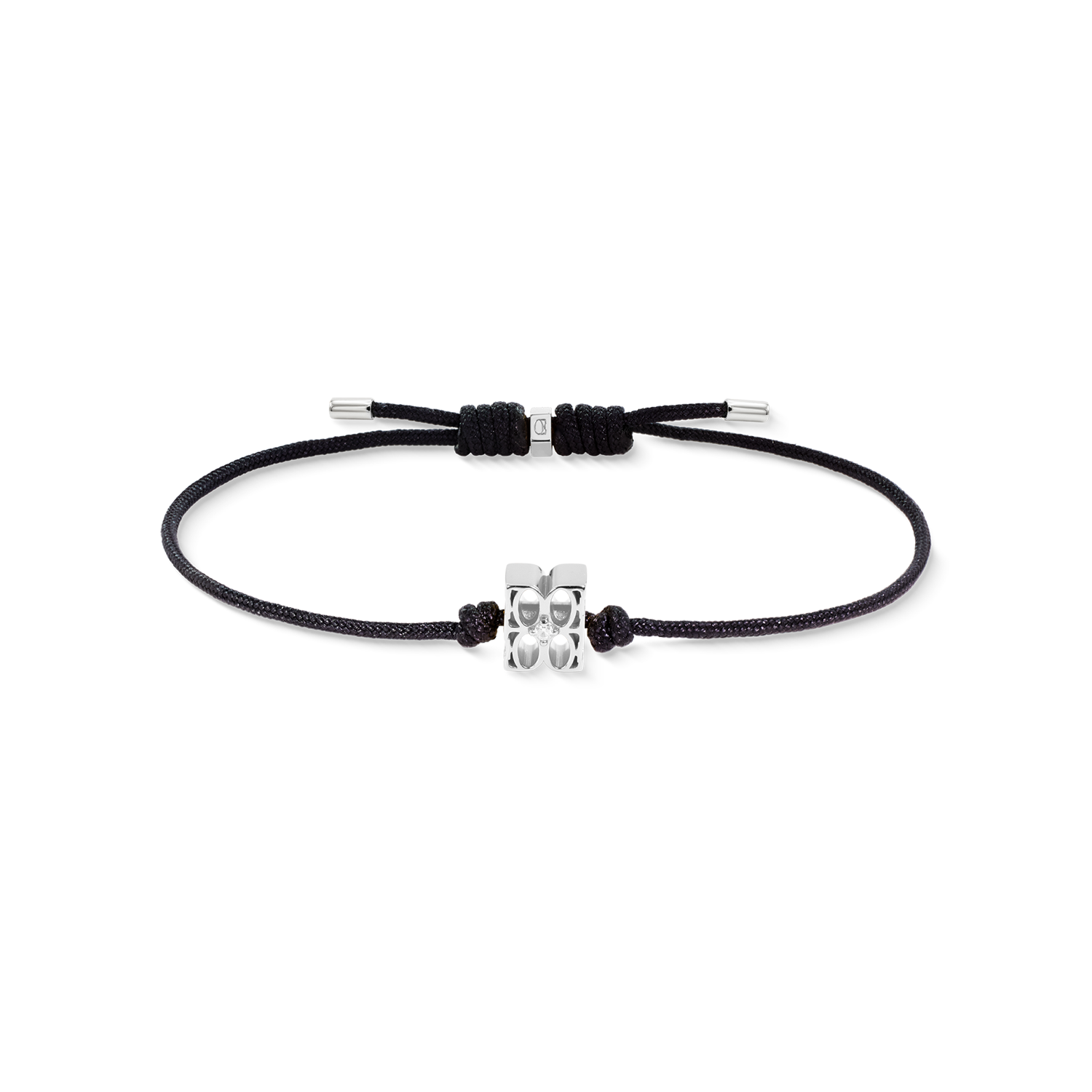 COEUR DE LION Fine Edition Signature Armband schwarz-silber – Frontansicht
