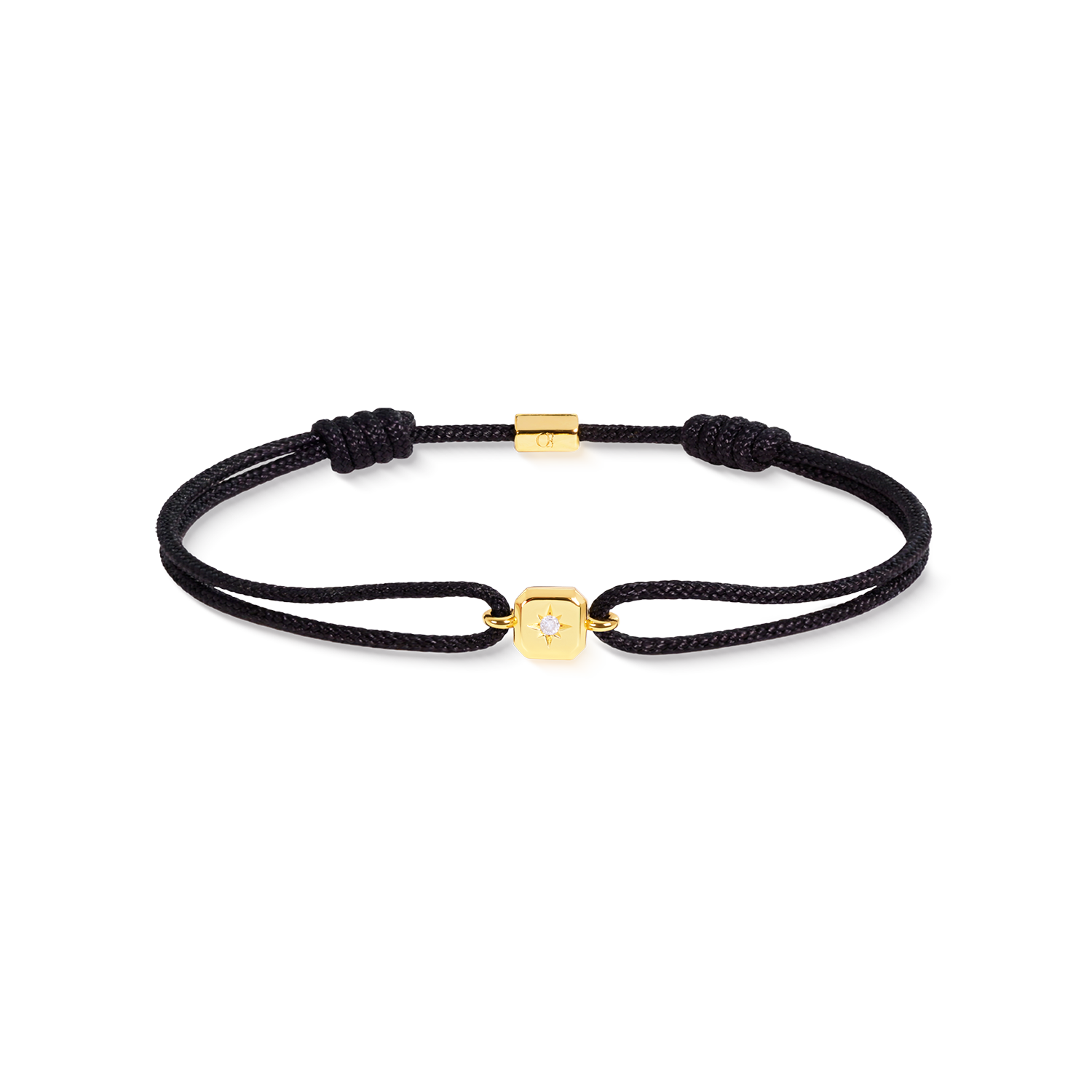 COEUR DE LION Fine Edition Radiant Armband schwarz-gold – Frontansicht