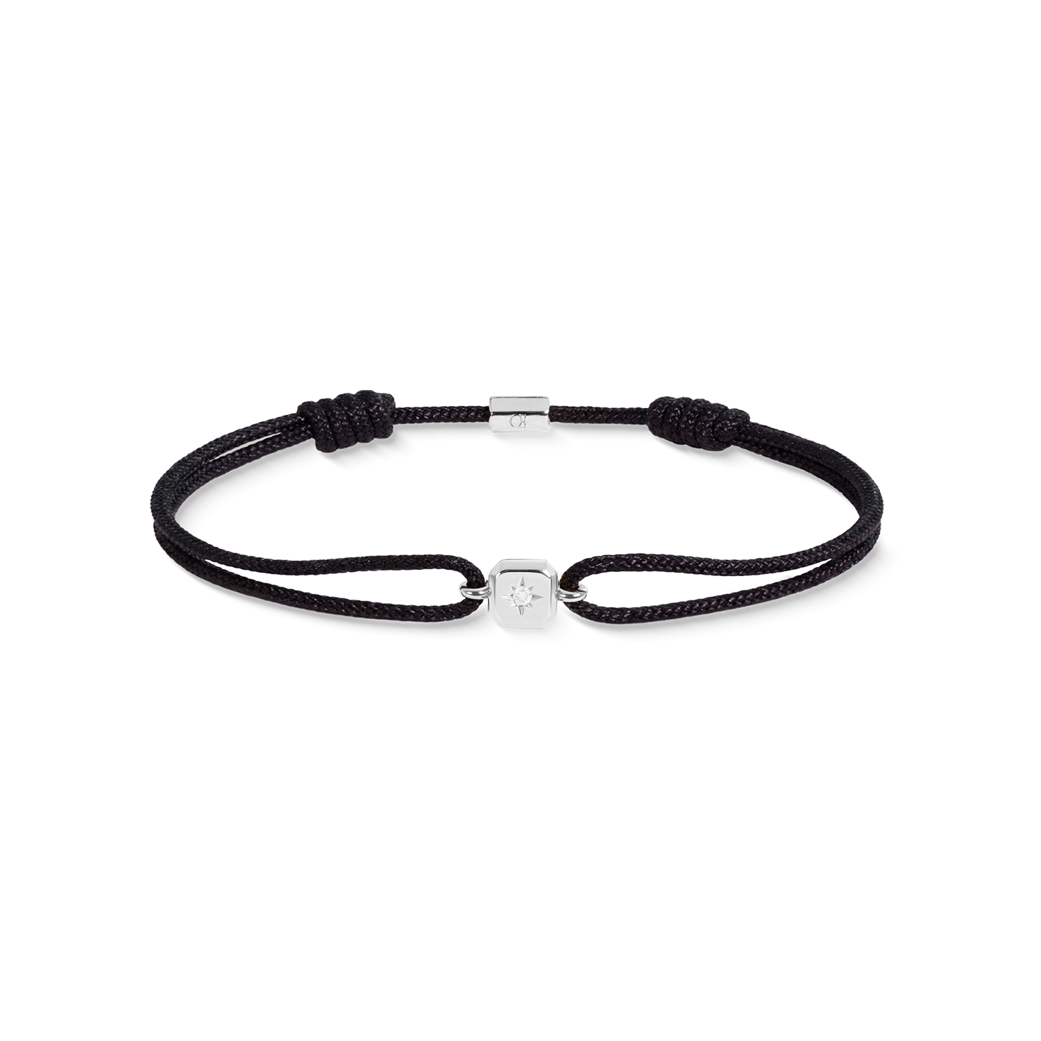 COEUR DE LION Fine Edition Radiant Armband schwarz-silber – Frontansicht