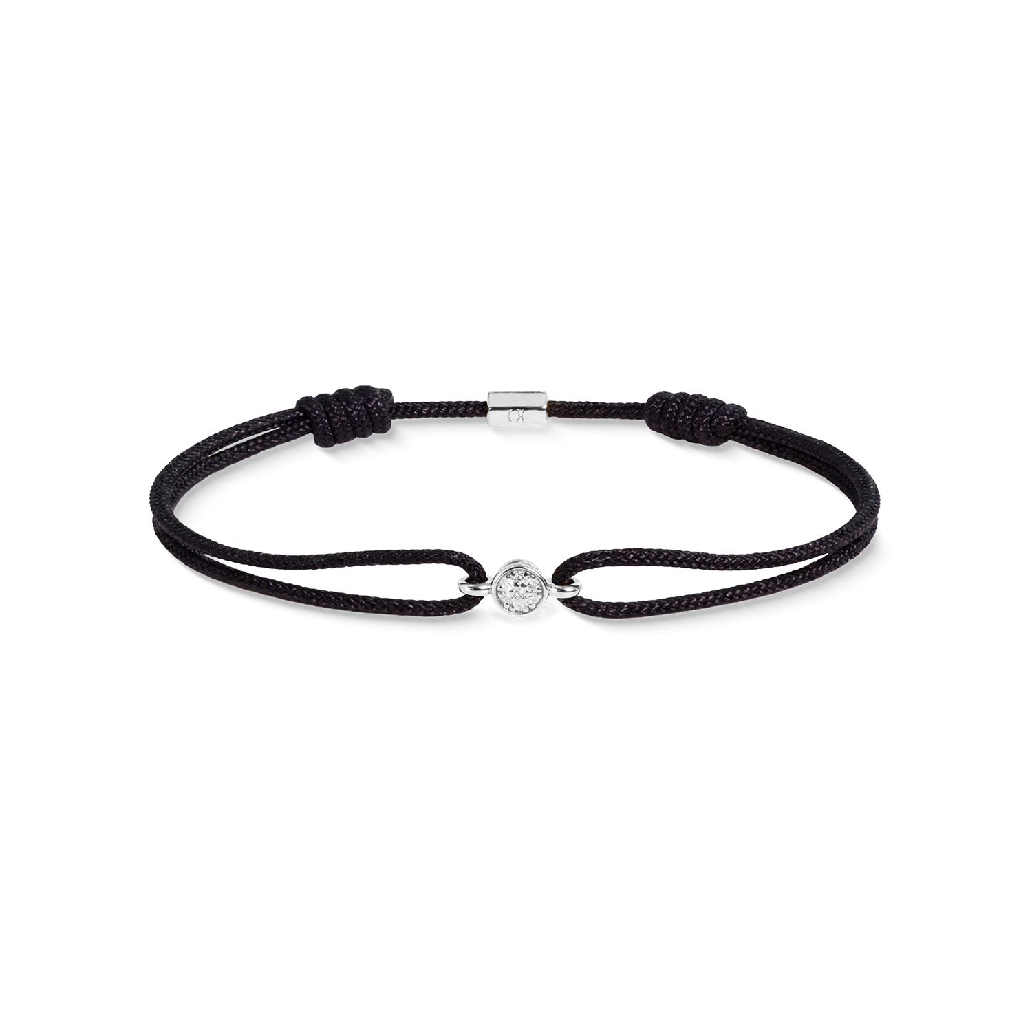 COEUR DE LION Fine Edition Brilliant Armband schwarz-silber – Frontansicht