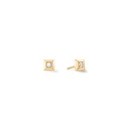 STATEMENT Collection Sparkling Square Ohrringe 6 mm gold von COEUR DE LION