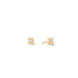 STATEMENT Collection Sparkling Square Ohrringe 6 mm gold