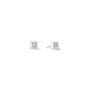 STATEMENT Collection Sparkling Square Ohrringe 6 mm silber von COEUR DE LION
