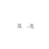 STATEMENT Collection Sparkling Square Ohrringe 6 mm silber