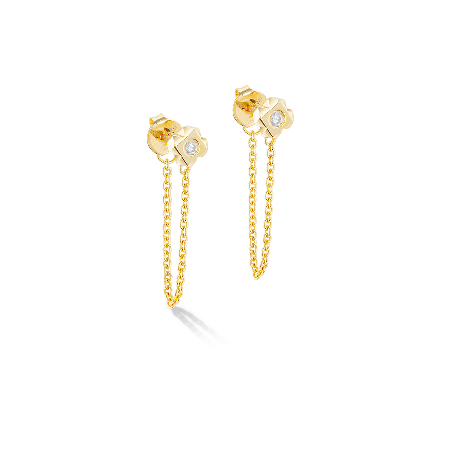 STATEMENT Collection Sparkling Spike Chain Ohrringe 6 mm gold – COEUR ...
