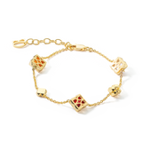 STATION Collection Armband gold-rot von COEUR DE LION – Tragevariante