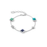 STATION Collection Armband silber-blau