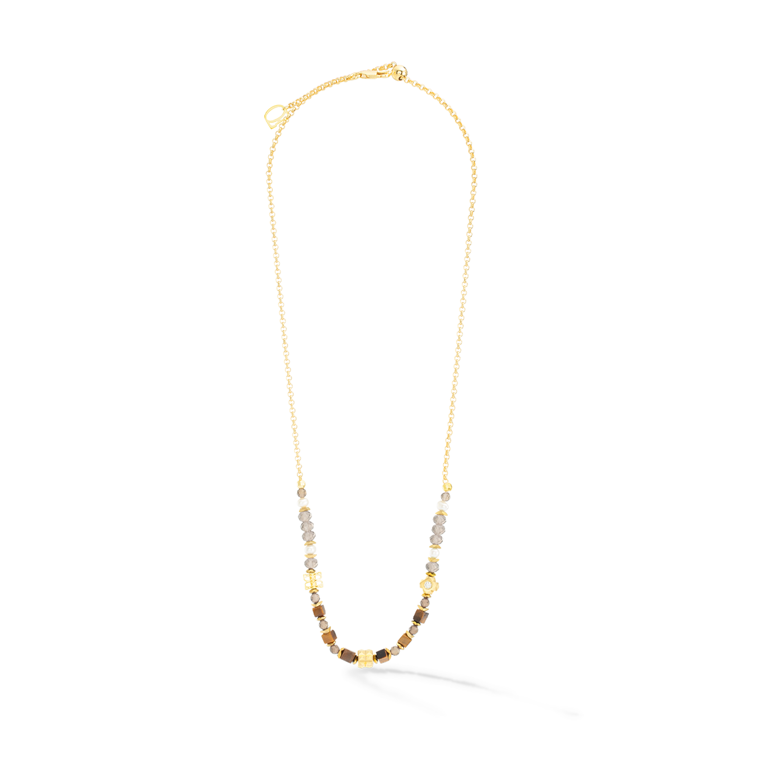 ICONIC Collection Spike Halskette gold-braun
