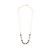 COEUR DE LION ICONIC Collection Spike Halskette gold-schwarz – Frontansicht