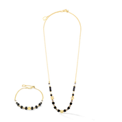 COEUR DE LION ICONIC Collection Spike Halskette gold-schwarz – Setbild