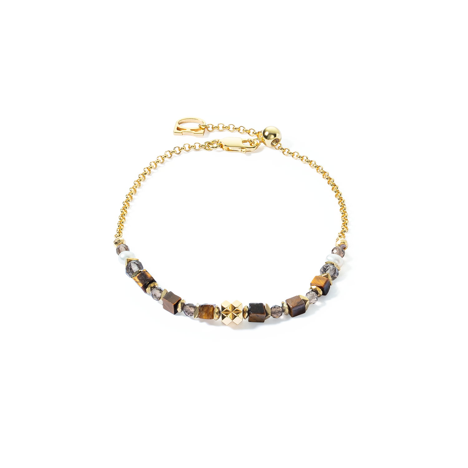 ICONIC Collection Spike Armband gold-braun