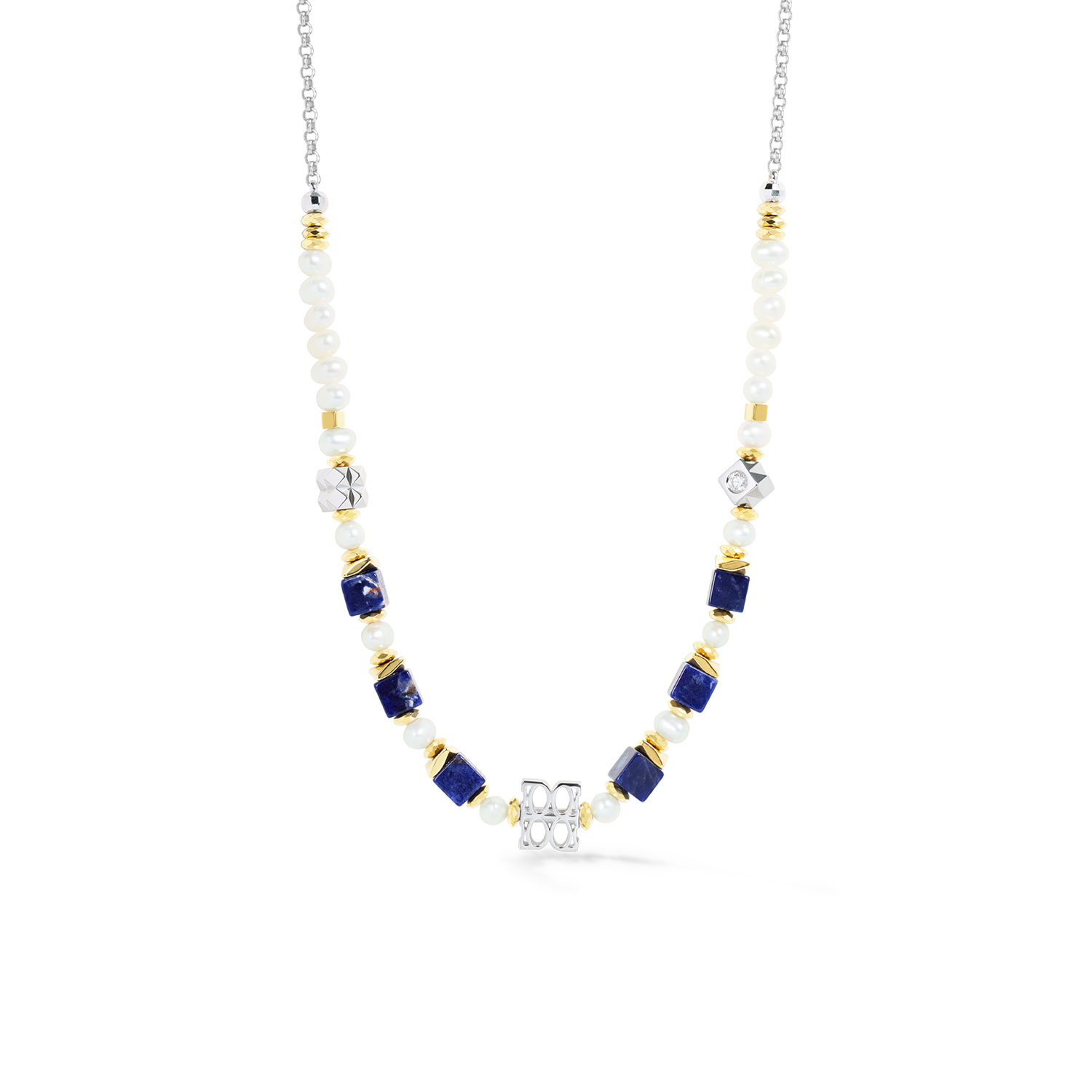 COEUR DE LION ICONIC Collection Signature Halskette silber-blau – Vorschau