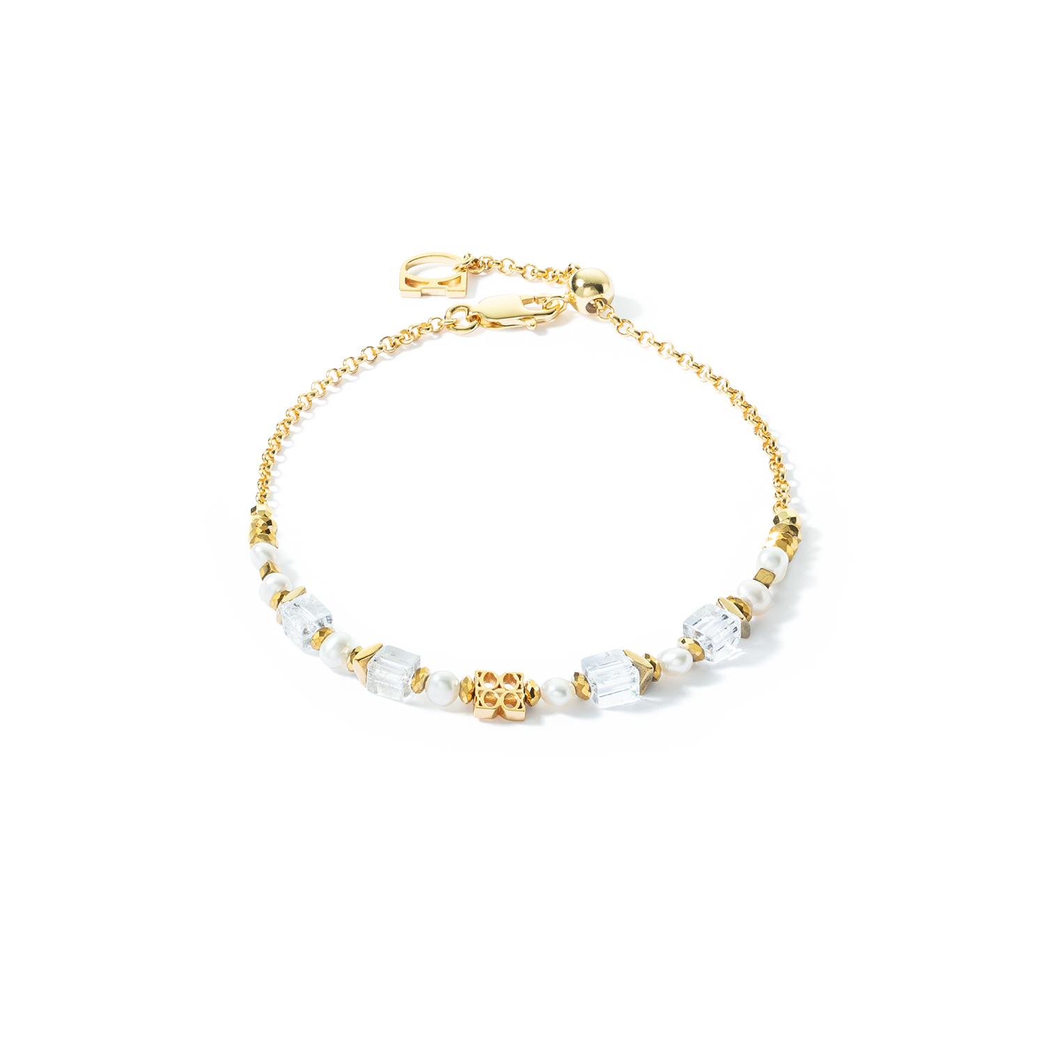 ICONIC Collection Signature Armband gold-weiß von COEUR DE LION