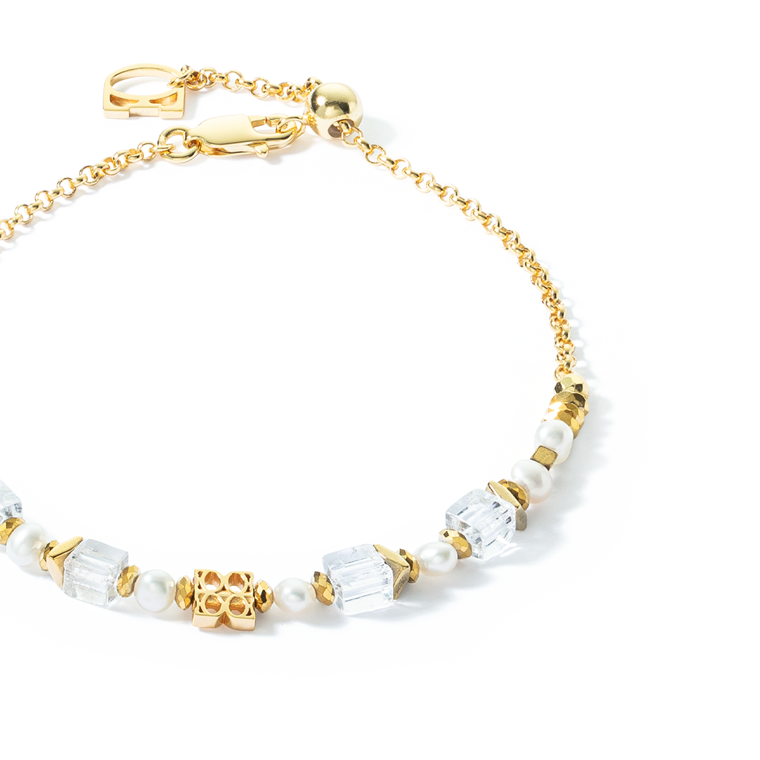 ICONIC Collection Signature Armband gold-weiß