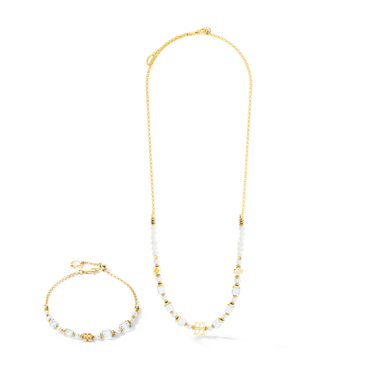 ICONIC Collection Signature Armband gold-weiß