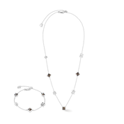 COEUR DE LION STATION Collection Halskette Slider grau-silber – Setbild