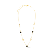 COEUR DE LION STATION Collection Halskette Slider schwarz-gold – Frontansicht