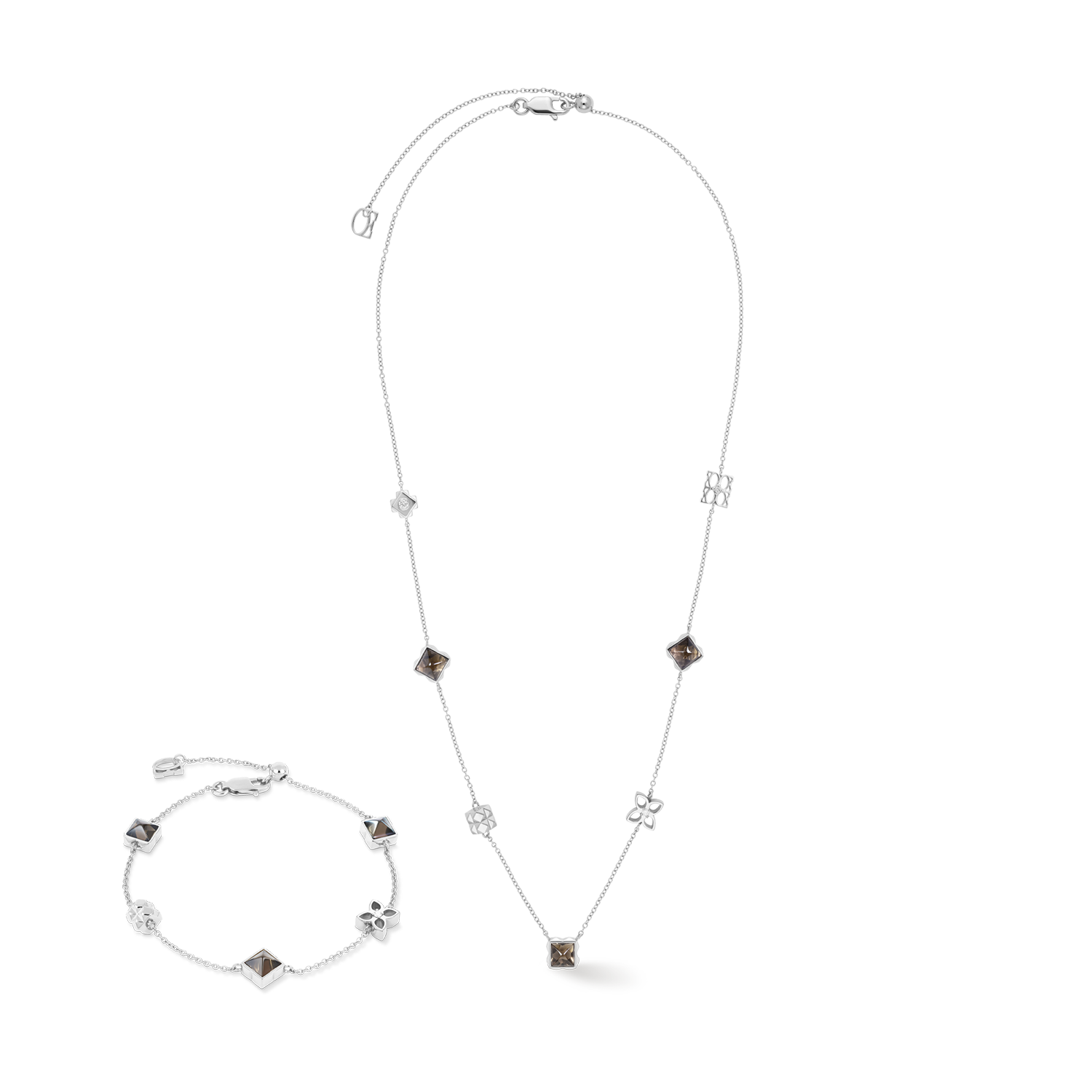 COEUR DE LION STATION Collection Armband Slider grau-silber – Setbild
