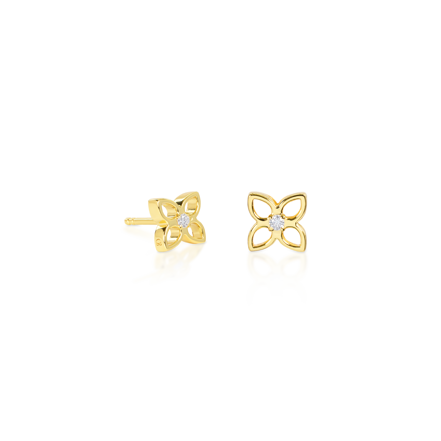 COEUR DE LION Fine Edition PETAL Ohrstecker gold – Frontansicht
