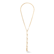 Halskette Modern Chain & Süßwasserperlen Charms gold von COEUR DE LION