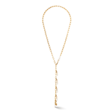 Halskette Modern Chain & Süßwasserperlen Charms gold