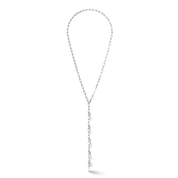 Halskette Modern Chain & Süßwasserperlen Charms silber von COEUR DE LION