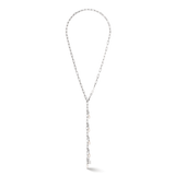 Halskette Modern Chain & Süßwasserperlen Charms silber