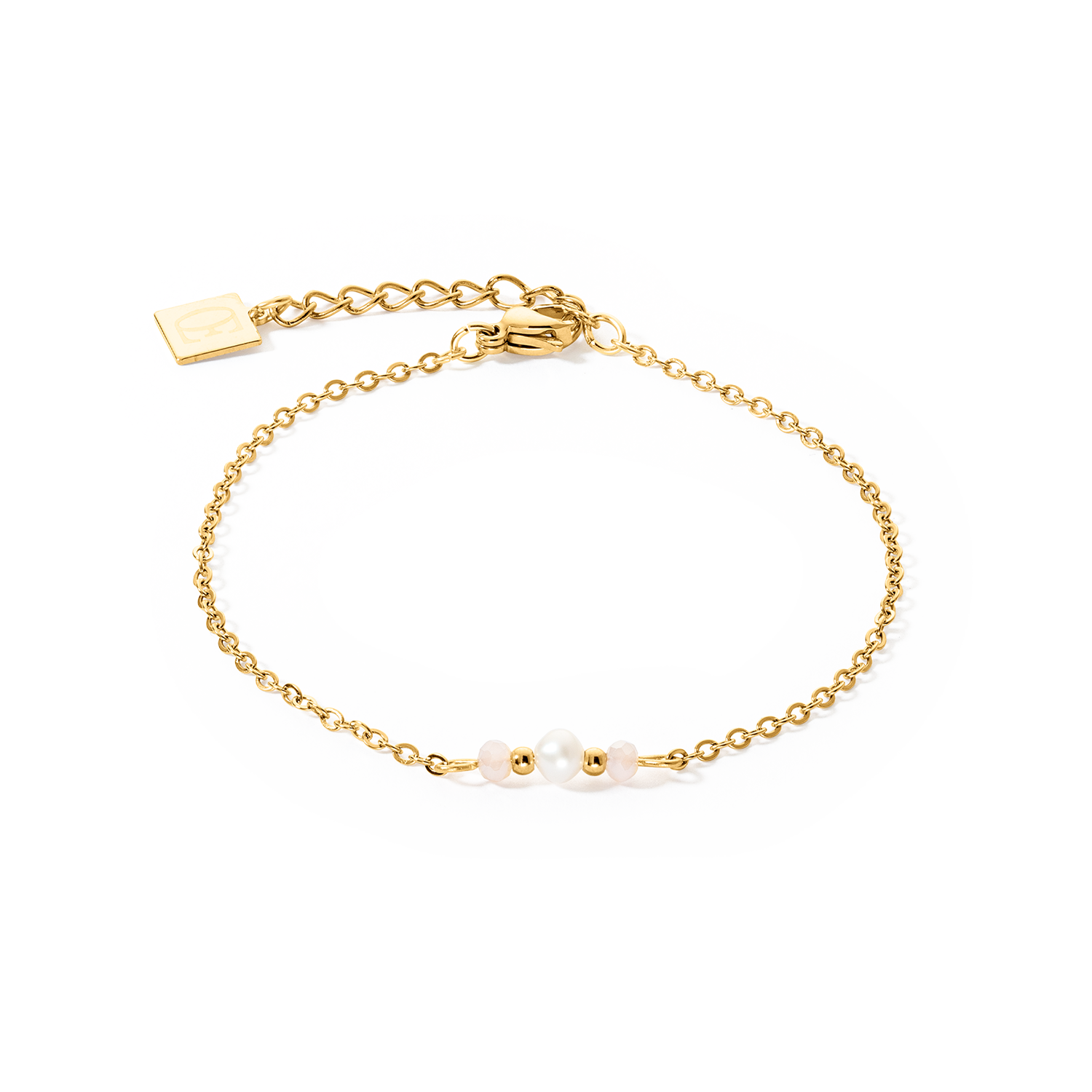 Armband Y Fairy Süßwasserperle gold