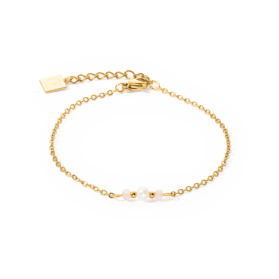 Armband Y Fairy Süßwasserperle gold