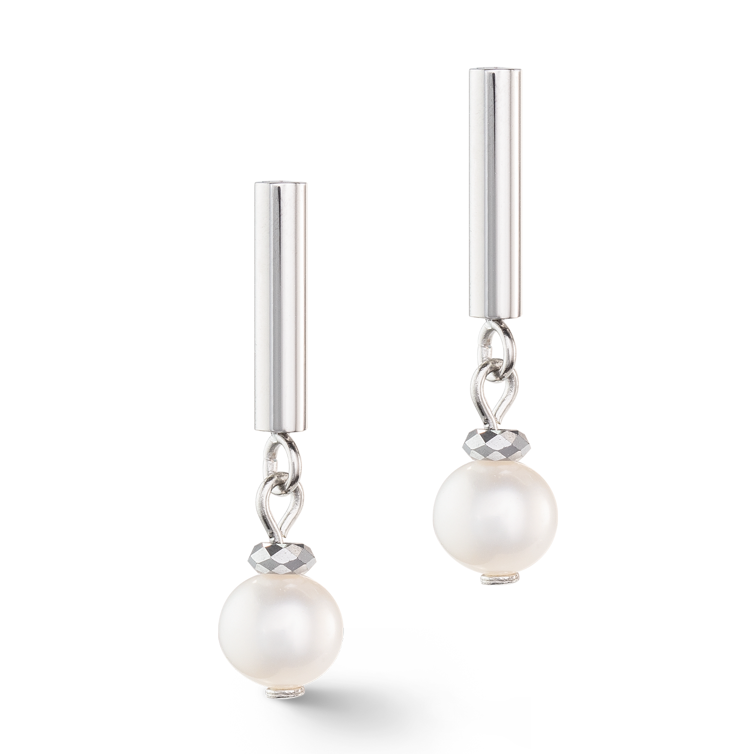 Ohrringe Classy Süsswasserperle silber